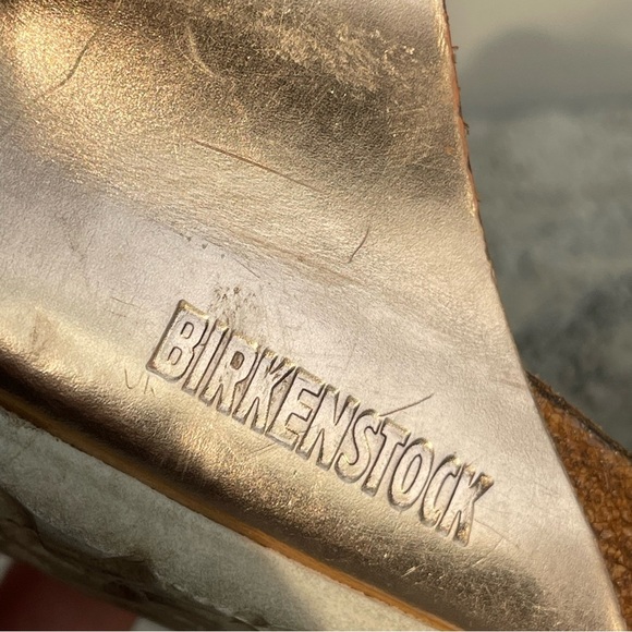 BIRKENSTOCK Gold Double Strap Sandals Women size 39 (5.5/6.0 US) - Picture 7 of 10